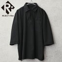リジェクト 訳あり品 実物 新品 デッドストック チェコ軍 3/4 SLEEVE(七分袖)プルオーバー ワークシャツ BLACK染め【クーポン対象外】【I】