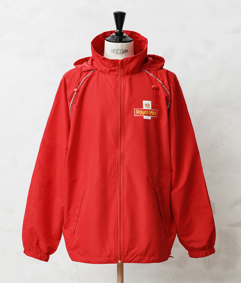 実物 USED イギリス ROYAL MAIL ウインドブレーカー #3【クーポン対象外】【I】｜ロイヤルメール ブルゾン ジャンパー マウンテンパーカー ワーク メンズ アウター ジャケット スタンドカラー 古着 おしゃれ 赤 レッド 大きいサイズ