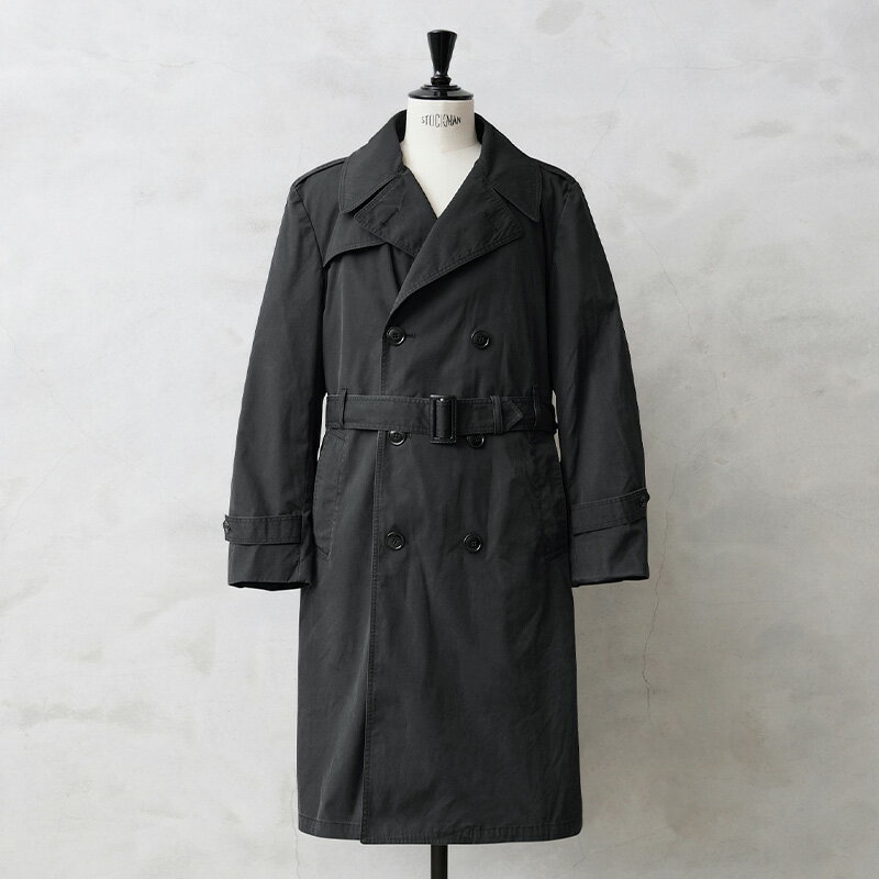 実物 USED 米軍 U.S. NAVY ブラックトレンチコート ライナー付き【42〜52サイズ】【クーポン対象外】【I】|ミリタリーコート トレンチコート メ...