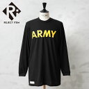 リジェクト 訳あり品 実物 USED 米軍 U.S.ARMY ブラック トレーニング ロングスリーブ Tシャツ【クーポン対象外】【I】
