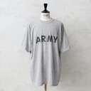 実物 新品 デッドストック 米軍 IPFU ARMY Tシャツ バックプリント入り【クーポン対象外】【I】｜カットソー クルーネック 半袖 軍モノ 軍放出品 おしゃれ カジュアル ロゴ リフレクト プリント 大きいサイズ グレー