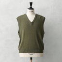 実物 USED ルーマニア軍 Vネック ウール ニット ベスト【クーポン対象外】【I】|ミリタリー 軍放出品 セーター ノースリーブ カーキ オリーブ メンズ レディース おしゃれ 古着 無地