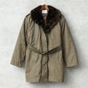 実物 USED ルーマニア軍 レディース BOA COLLAR オフィサーコート キルティングライナー付き【クーポン対象外】【I】|ミリタリー アウター ボア ロングコート 古着 ユーズド ベージュ 防寒 軍放出品 ビジネス おしゃれ