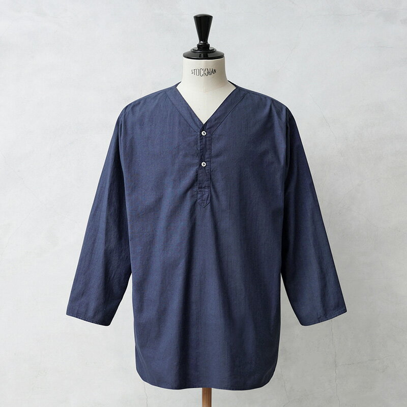 実物 新品 デッドストック ロシア軍 80s ヘンリーネック スリーピングシャツ NAVY染め【クーポン対象外】【I】|メンズ トップス 七分袖 大きいサイズ ...