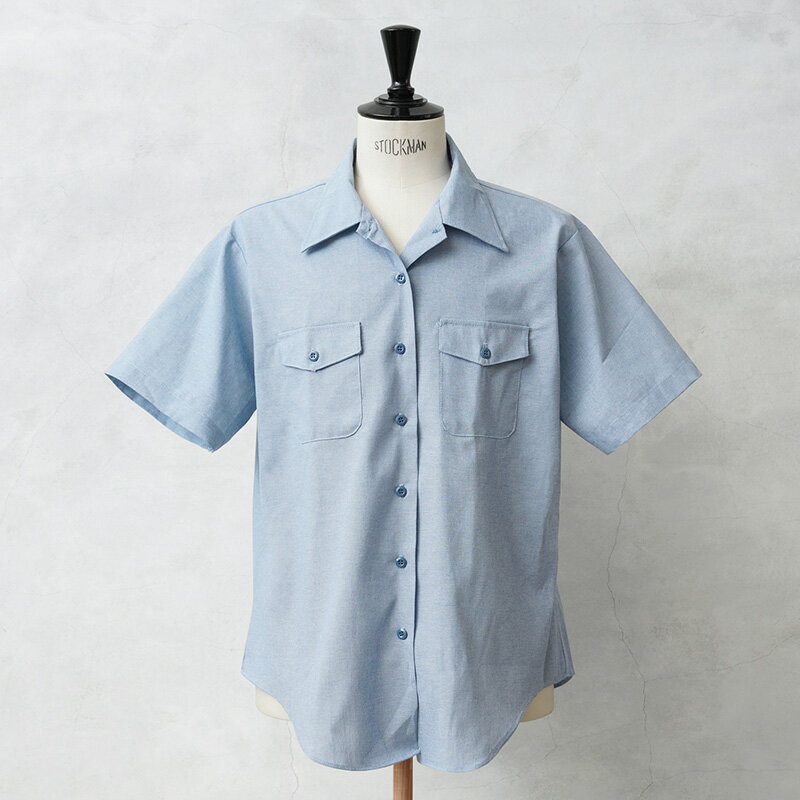 新品 デッドストック 米軍 U.S.NAVY SEAFARER S/S シャンブレーシャツ【クーポン対象外】【I】|レディース メンズ ミリタリー 半袖 大きい...