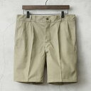 実物 新品 デッドストック イタリア軍 70’s AMI チノショートパンツ ボタンフライ コットン100%【クーポン対象外】【I】|メンズ ショーツ ハーフパンツ 半ズボン 膝上 短め カジュアル タック 古着 ファッション おしゃれ