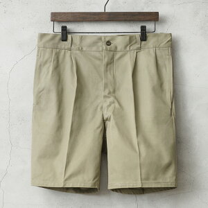 実物 新品 デッドストック イタリア軍 70’s AMI チノショートパンツ ボタンフライ コットン100%【クーポン対象外】【I】|メンズ ショーツ ハーフパンツ 半ズボン 膝上 短め カジュアル タック 古着 ファッション おしゃれ