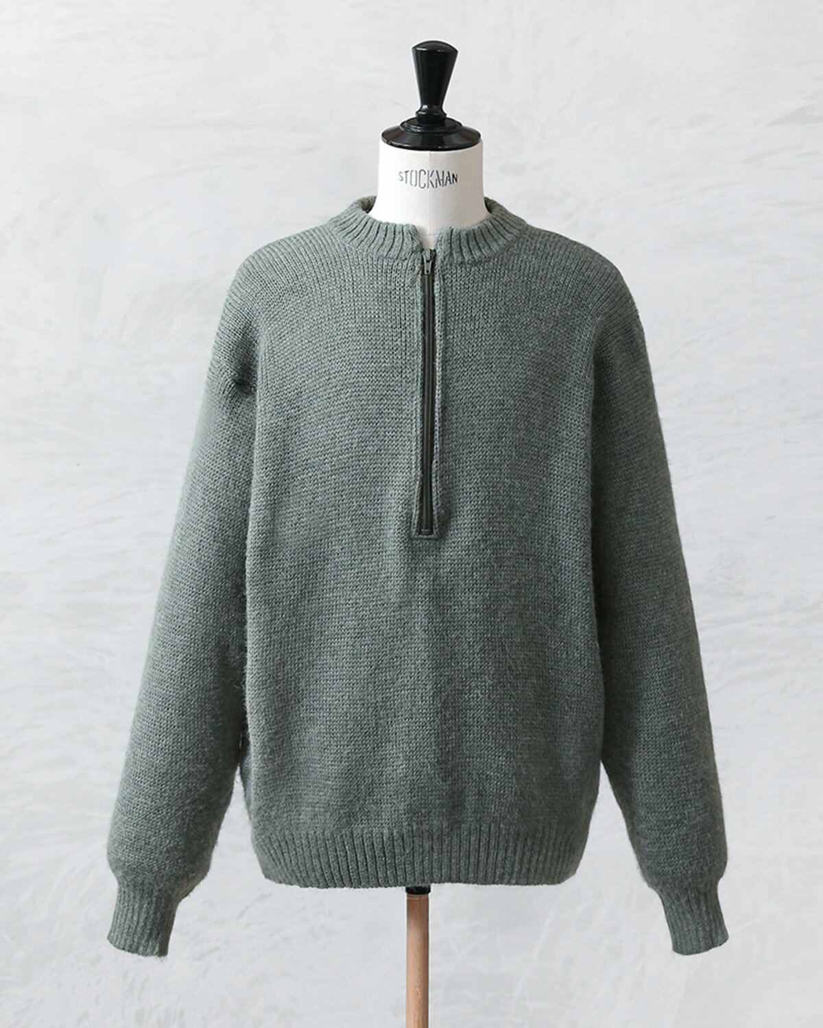 スウェーデン軍 ジップアップ ウールセーター 軍服 ミリタリー