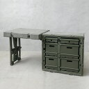 実物 USED 米軍 HARDIGG シングル フィールドデスク【クーポン対象外】【個別送料】【I】|ミリタリー インテリア 机 棚 コンパクト 収納 折り畳み...