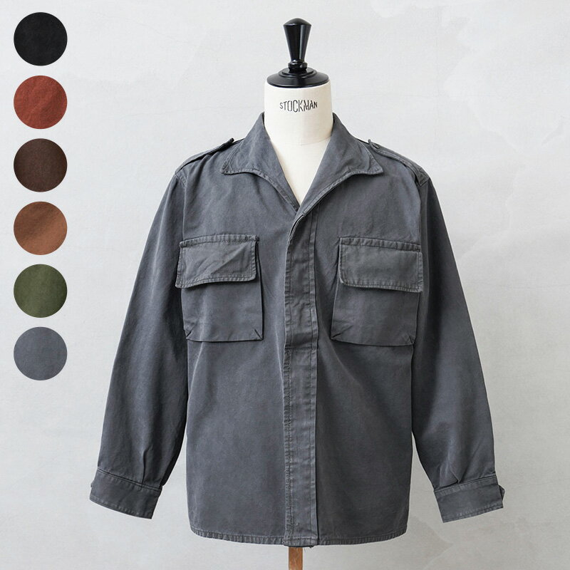 実物 USED スペイン軍 M-67 フィールド プルオーバーシャツ コットンツイル OVER DYED【クーポン対象外】【I】|メンズ 長袖シャツ アウター ...