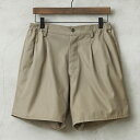 実物 新品 デッドストック イタリア軍 90’s E.I. チノショートパンツ ウエストゴム【クーポン対象外】【I】|メンズ ショーツ 半ズボン ハーフパンツ ミリタリー カーキ ベージュ 膝上 短め ワイド 古着 ファッション おしゃれ