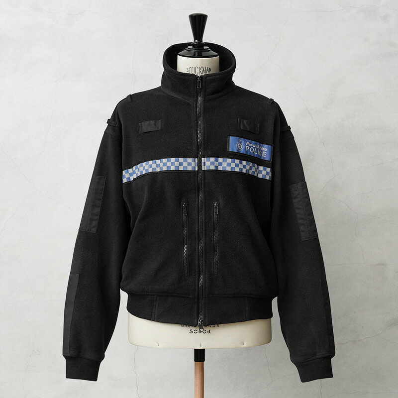 実物 USED イギリス警察 POLARTEC POLICE フリースジャケット ポリスリフレクターあり【クーポン対象外】【I】｜メンズ アウター ポーラテック 保温 アウトドア キャンプ 黒 ミリタリー 古着 ファッション おしゃれ