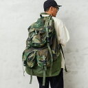 実物 USED 米軍 MCCEB EQUIPMENT バックパック ウッドランド迷彩【クーポン対象外】【I】|メンズ リュック 大容量 迷彩 カモ柄 旅行 アウ...