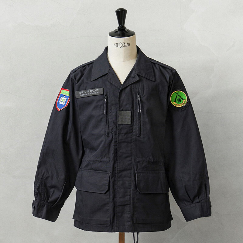 実物 新品 デッドストック モーリタニア軍 NATIONAL GUARD コンバット ジャケット【クーポン対象外】【I】|メンズ アウター 黒 ネイビー 大きいサイズ ミリタリー ポケット多い ワッペン 作業着 カジュアル おしゃれ