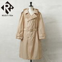 リジェクト 訳あり品 FRENCH MILITARY デッドストック フランス軍 ロングトレンチ レインコート カーキ【クーポン対象外】【I】