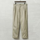 MADE IN USA デッドストック コットンサテン ツータック トラウザーズ KHAKI / チノパン【クーポン対象外】【I】