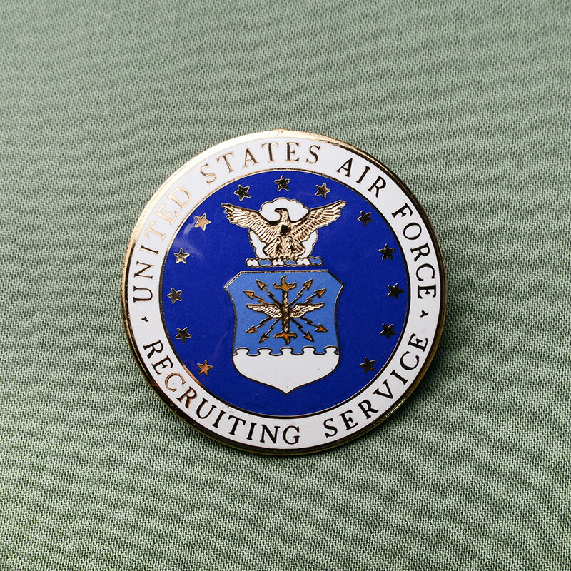 【最短即日発送】実物 新品 デッドストック 米空軍 INSIGNIA USAF RECRUITING SERVICE ID BADGE リクルーター バッジ【C...