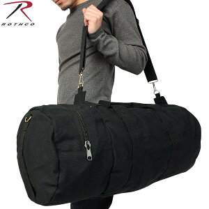 【18%OFFクーポン対象！】ROTHCO ロスコ DOUBLE-ENDER キャンバス スポーツバッグ ブラック 様々な用途に使用可能な耐久性抜群のバッグ 【ミリタリーバッグ】《WIP03》【T】