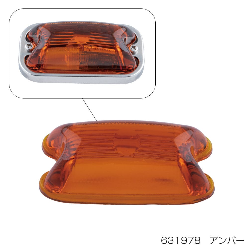 ジェットイノウエ製角型マーカーランプ用補修レンズですサイズ　横77×縦37×高さ28材質　ガラス