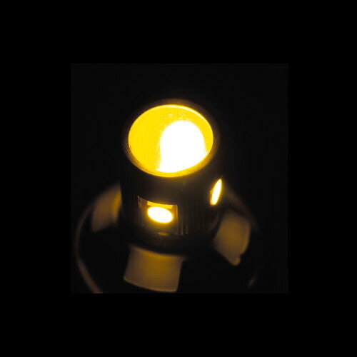 +-の極性がありませんので、向きを気にせず取り付け出来ます。●口金 W2.1×9.5d ●LED色 イエロー ●用途 電装パーツ ●寸法(mm) 28.5×Φ12 ●色 イエロー ●定格電圧(V) 12/24 ●消費電流(mA) DC12V時/約100mA、DC24V時/約50mA