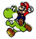 スーパーマリオ・ワッペン/それいけ!マリオとヨッシー/タテ84mmxヨコ91mm 送料無料