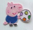 ワッペン25/PEPPA PIG・カラーパレット/タテ60mmxヨコ80mm 送料無料