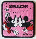 ディズニーワッペン/Pink Mickey & Minnie/タテ83mmxヨコ78mm 送料無料