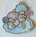 Little Twin Starsワッペン3/雲に乗って/タテ92mmxヨコ92mm 送料無料
