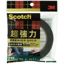 まとめ買い 4巻入 Scotch 超強力 両面テープ 自動車内装用 プレミアムゴールド SCR-15R 3M 幅15mm 長さ1.5m 厚み1.1mm M1