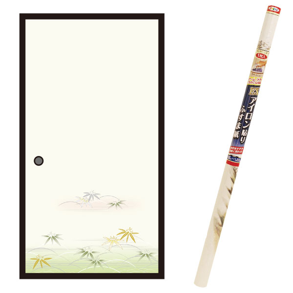 襖紙 EXアイロン貼りふすま紙 1枚入 笹舟 幅95cm×長さ180cm No.003 アサヒペン ふすま紙 アイロン ふす..