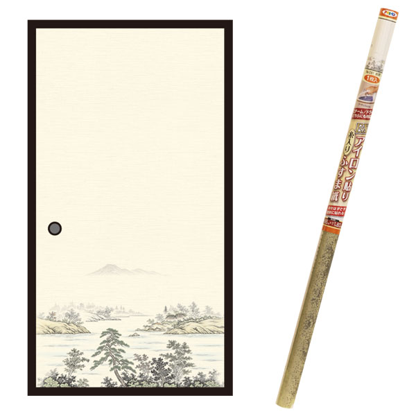 襖紙 EXアイロン貼り糸入りふすま紙 水明 幅95cm×長さ180cm No.091 アサヒペン ふすま紙 アイロン ふす..