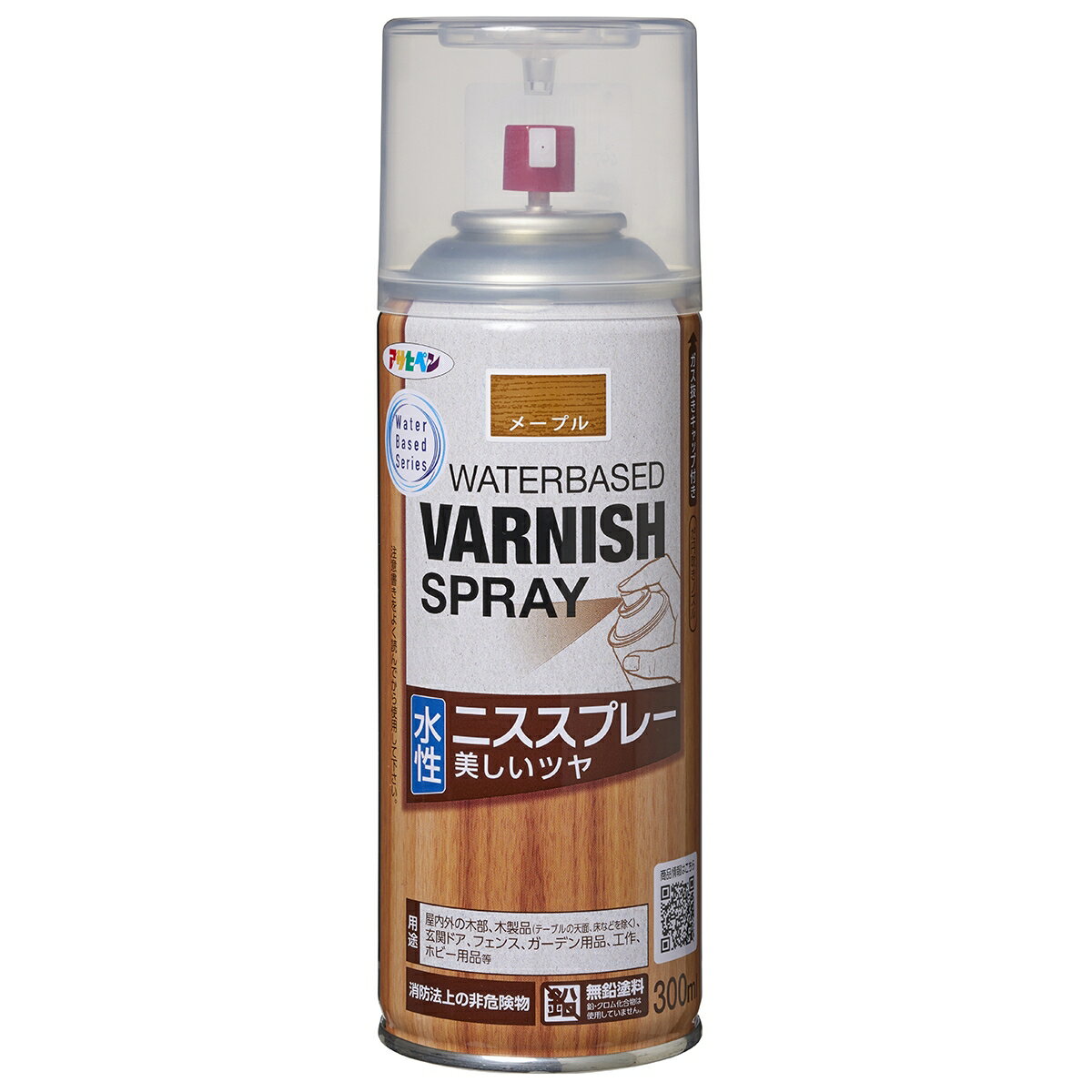 水性ニススプレー メープル 300ml アサヒペン 美しいツヤ WATER BASED VARNISH SPRAY スプレー塗料