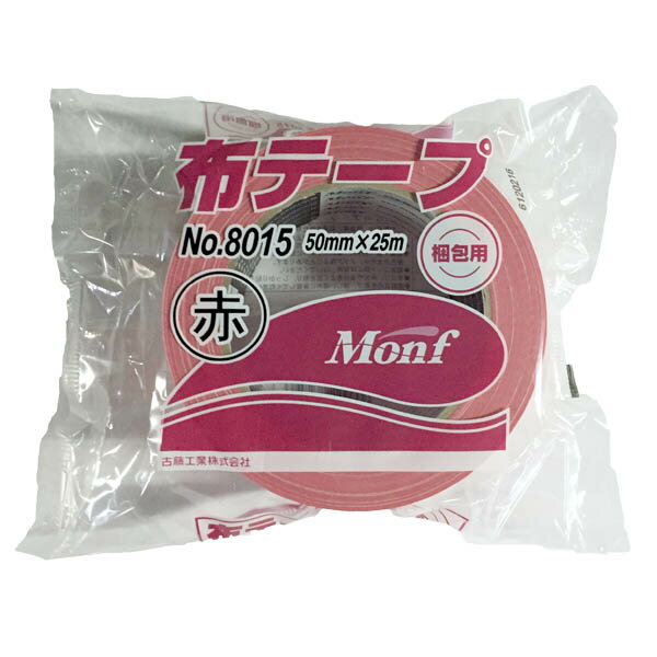カラー布テープのエコノミータイプ。識別・梱包・ライン用として適しています。用途：段ボール箱の封緘、補修、一般梱包厚さ（mm）0.2幅（mm）50 長さ（m）30