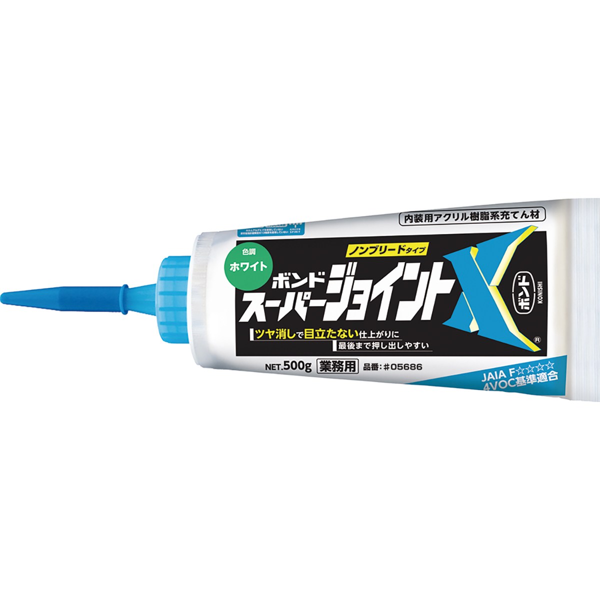 ボンド スーパージョイントX 500g ホワイト #05686 コニシ 業務用 ノンブリードタイプ 内装用アクリル樹脂系充てん材