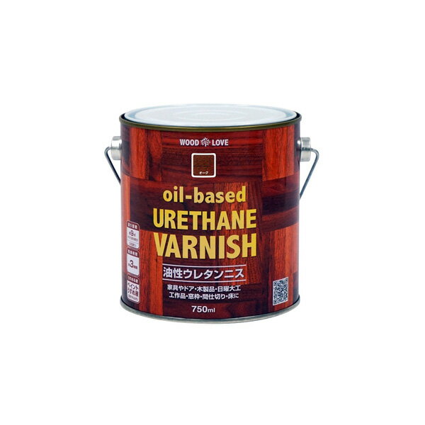ニス WOOD LOVE 油性ウレタンニス 750ml オーク ニッペ ウレタンニス 油性 油性ニス フローリング ニス..