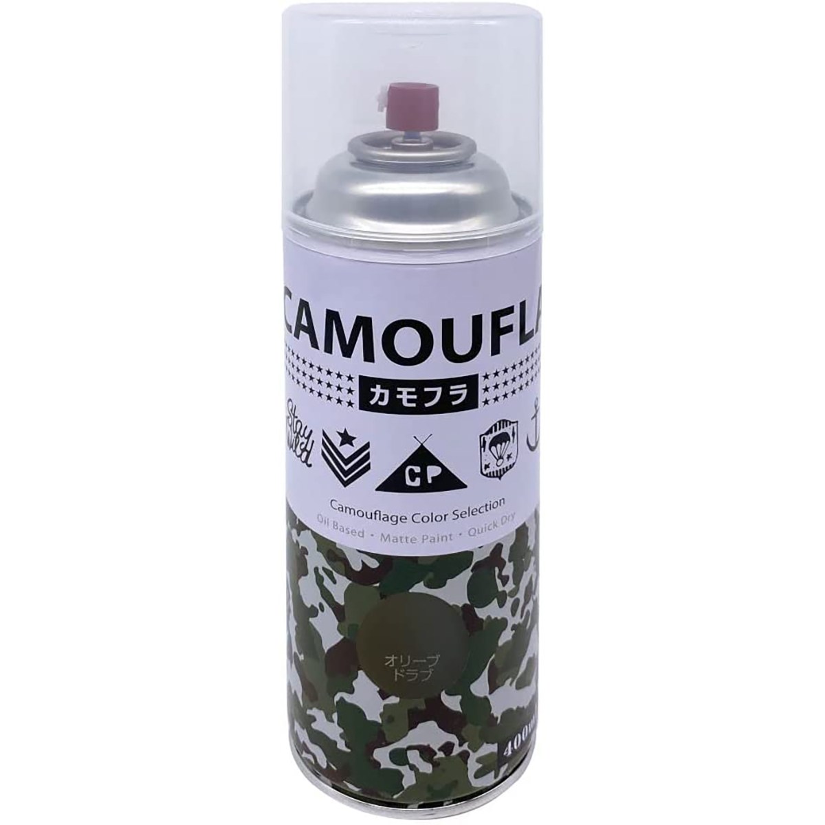 CAMOUFLA カモフラスプレー オリーブドラブ 400ml ニッペホームプロダクツ 迷彩色 ミリタリー専用塗料 高品質 高機能 油性塗料