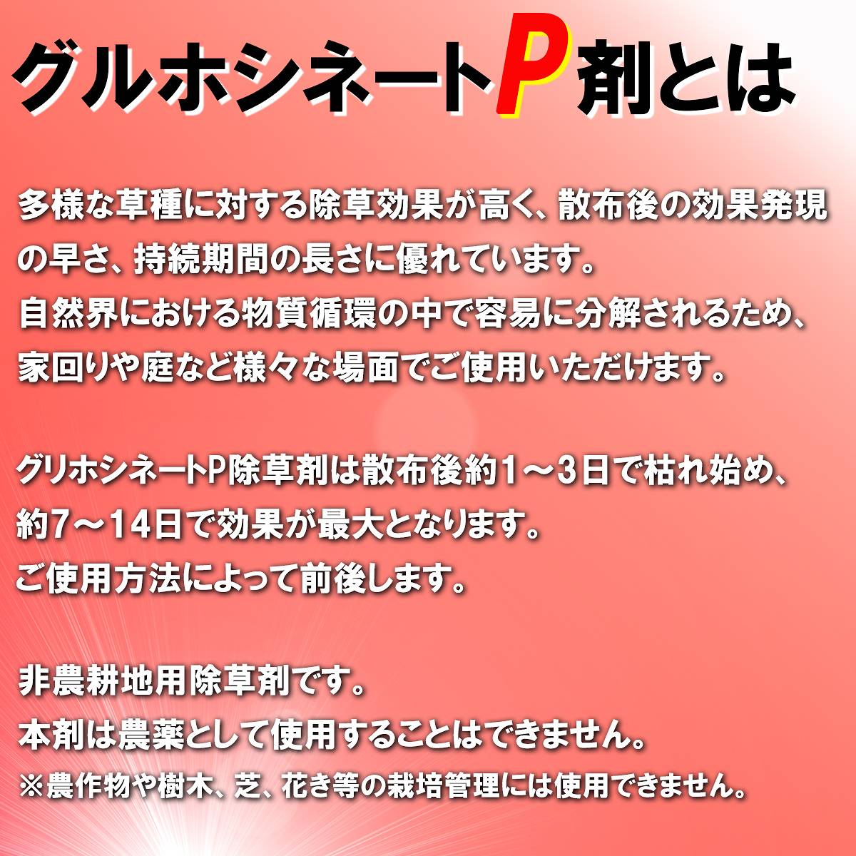 除草剤 グルホシネートP 5L×4本 シンセイ 除草剤 強力 業務用 除草剤 グルホシネート 除草剤 液体 除草剤 非農耕地 強力除草剤 液体除草剤 雑草 対策