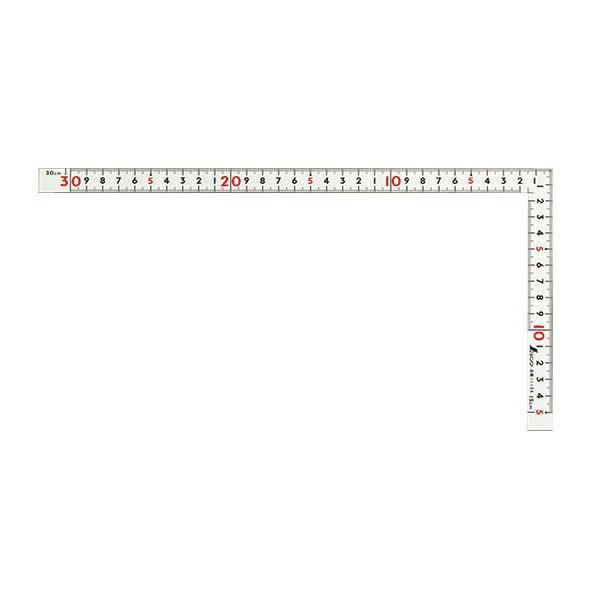 曲尺同厚 ホワイト 30cm/1尺 併用目盛 名作 11104 シンワ測定 剥げにくい 表面仕上げ 30cm 10/33m M12