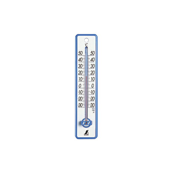 温度計 プラスチック製 ブルー 20cm 48351 シンワ測定 M4