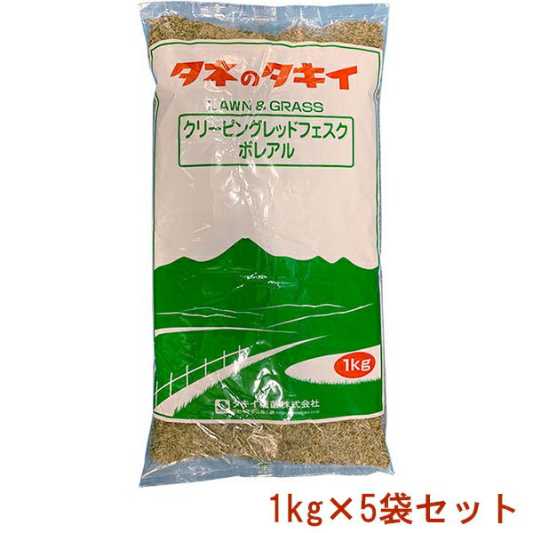 まとめ買い 5袋入 クリーピングレッドフェスク ボレアル 1kg タキイ種苗 芝種 代金引換不可 送料無料