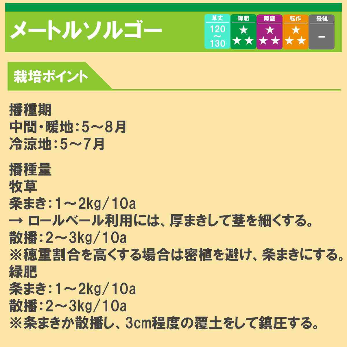 ソルガム メートルソルゴー 1kg タキイ種苗 緑肥 種子 緑肥 種 子実型 早生 ソルゴ...