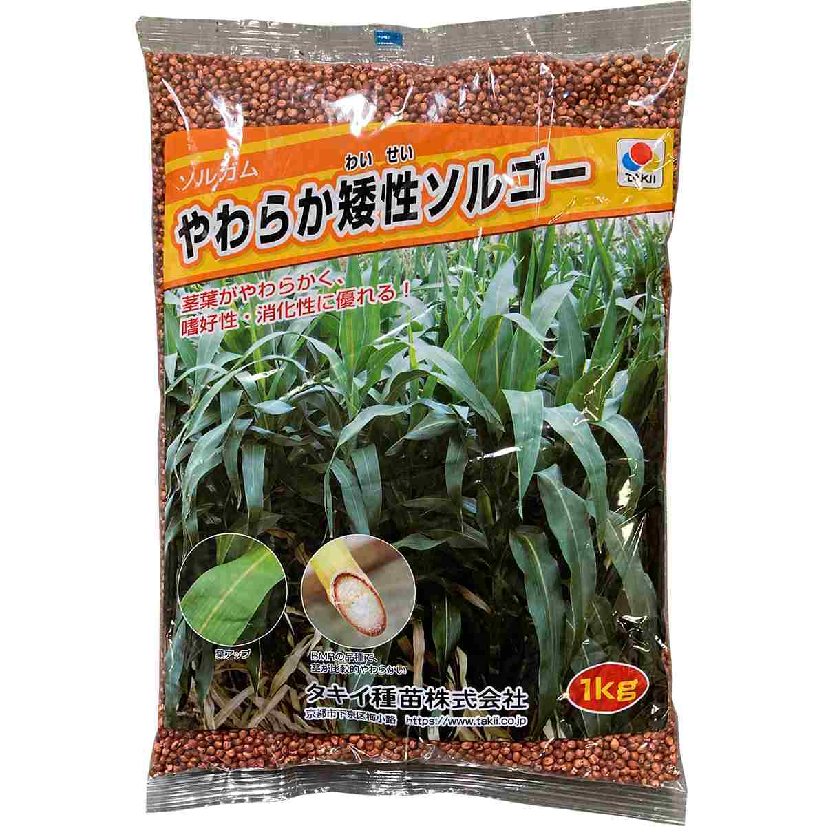 【楽天スーパーSALE 6月4日20時～10％OFF】ソルガム やわらか矮性ソルゴー 5kg(1kg×5袋) タキイ種苗 タネのタキイ 種子 緑肥 代金引換不可 送料無料