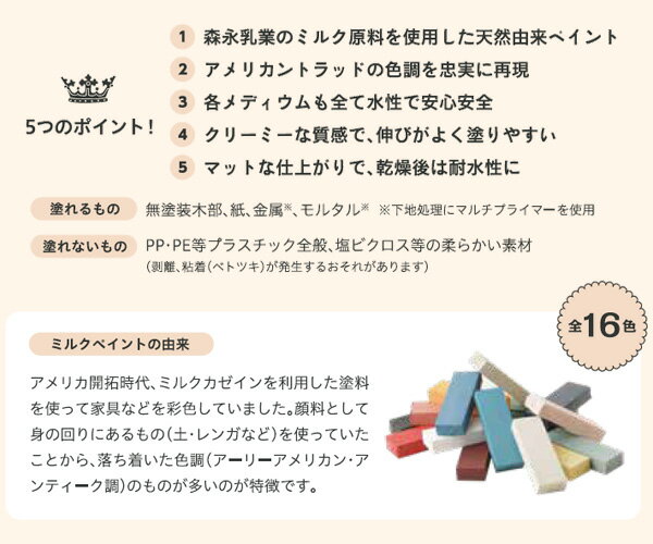 ミルクペイント 200ml ゴールデンレッド MK200021 ターナー色彩 国産 水性塗料 3