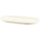グロウプレート オーバル 25型 ホワイト 大和プラスチック 鉢皿