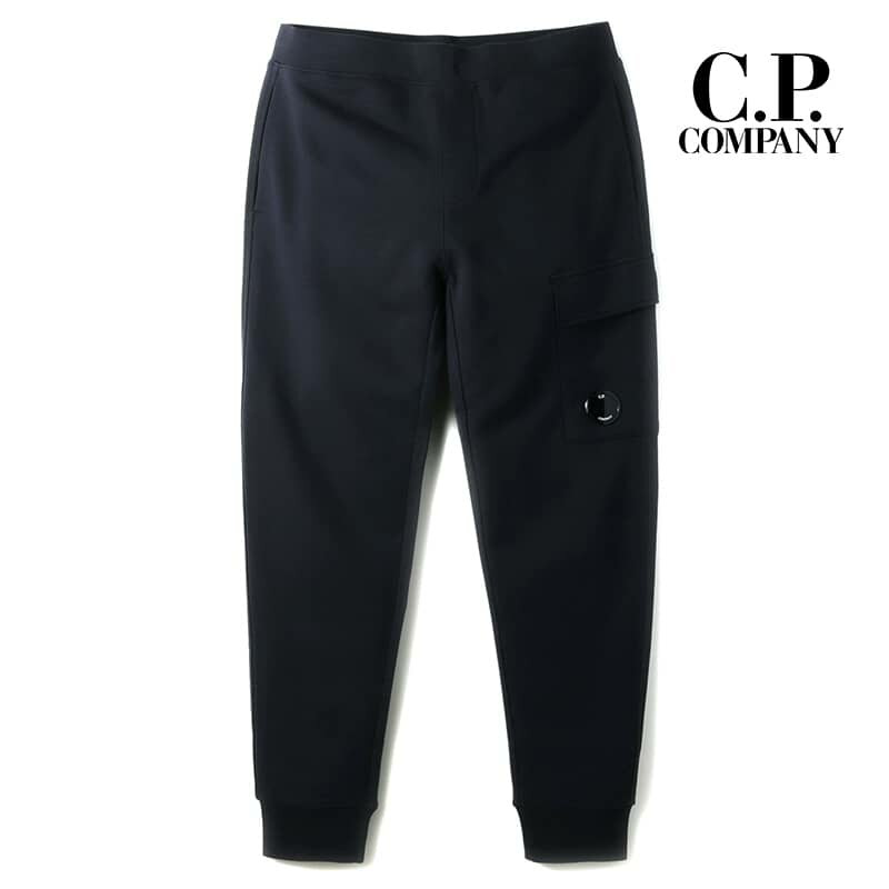 C.P.COMPANY / シーピーカンパニー｜ループバックコットンスウェットカーゴパンツ｜（ネイビー）｜ 秋冬 スウェットパンツ ジョガーパンツ トラックパンツ 裏毛 メンズ イタリア アウトレット CP COMPANY