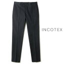 インコテックス INCOTEX / インコテックス｜コットンストレッチ千鳥格子柄スリムテーパードパンツ(30型/SLIM FIT)｜（ブルー×ブラック）｜ 秋冬 30モデル ボトムス スラックス チノパン コットンパンツ メンズ イタリア アウトレット