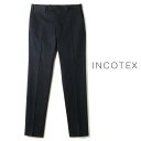 インコテックス INCOTEX / インコテックス｜コットンストレッチスリムテーパードパンツ(30型/SLIM FIT)｜（メランジネイビー）｜ 秋冬 30モデル ボトムス スラックス チノパン コットンパンツ メンズ イタリア アウトレット