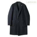 ラルディーニ LARDINI / ラルディーニ｜ウールカシミヤフランネルリバーシブル2Bチェスターコート｜（ネイビー×グレー）｜ 秋冬 テーラードコート ダブルフェイス 一枚仕立て アウター メンズ イタリア アウトレット