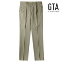 ジー・ティーアー 【50%OFF】GTA / ジーティーアー｜千鳥格子柄ウールポリエステルストレッチ1プリーツテーパードパンツ(JACOPO JP/50298)｜（ベージュ×ブラウン）｜ 春夏 ボトムス スラックス メンズ イタリア アウトレット