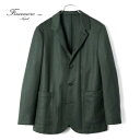【50%OFF】FINAMORE / フィナモレ|ウールヘリンボーンシャツジャケット(A4042 FRANSM)|(ディープグリーン基調)| 秋冬 テーラードジャケット ヴァージンウール フランズム ナポリ メンズ イタリア アウトレット